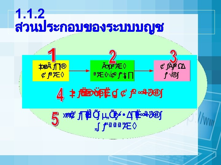 1. 1. 2 สวนประกอบของระบบบญช 