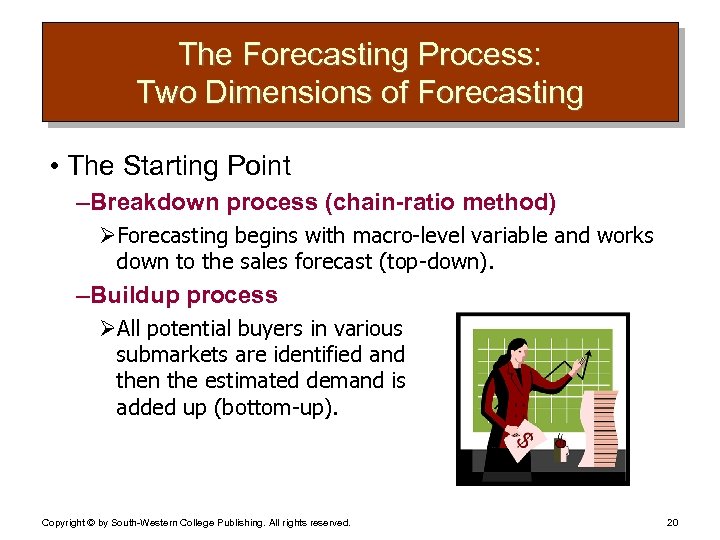 The Forecasting Process: Two Dimensions of Forecasting • The Starting Point – Breakdown process