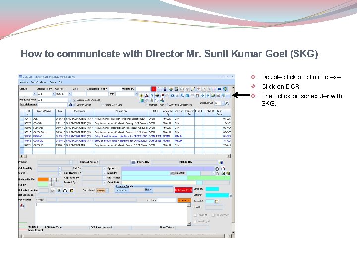 How to communicate with Director Mr. Sunil Kumar Goel (SKG) v Double click on