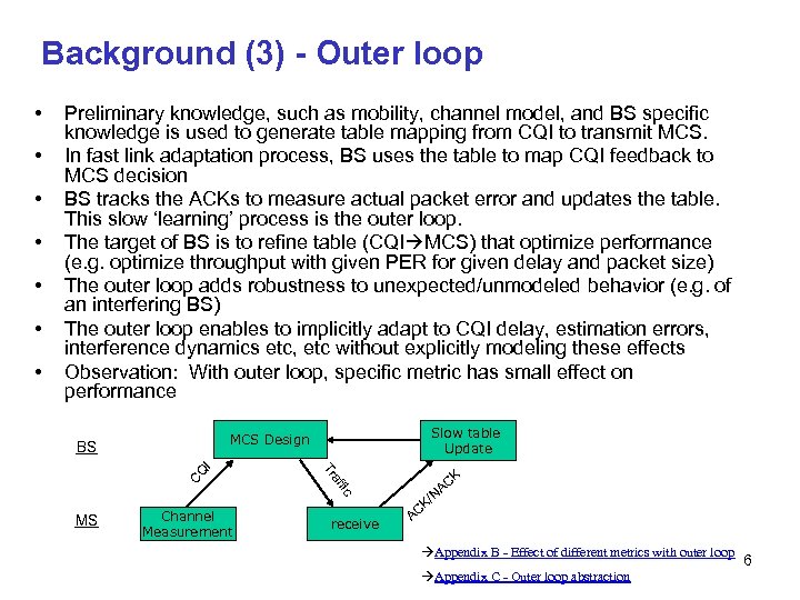 Background (3) - Outer loop • • ffic Channel Measurement a Tr MS Slow