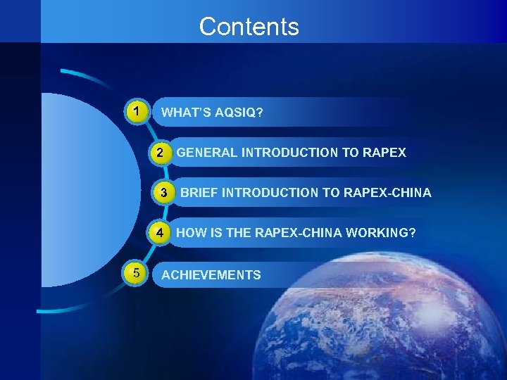 Contents 1 WHAT’S AQSIQ? 2 GENERAL INTRODUCTION TO RAPEX 3 BRIEF INTRODUCTION TO RAPEX-CHINA