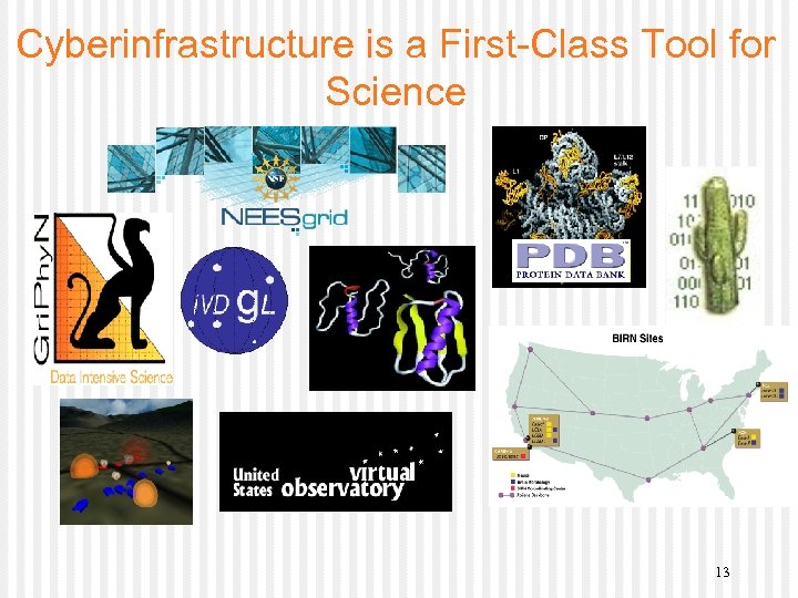 Cyberinfrastructure is a First-Class Tool for Science 13 