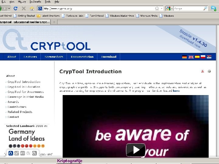 Cryp. Tool Web n Kriptografije Slide 7 of 97 