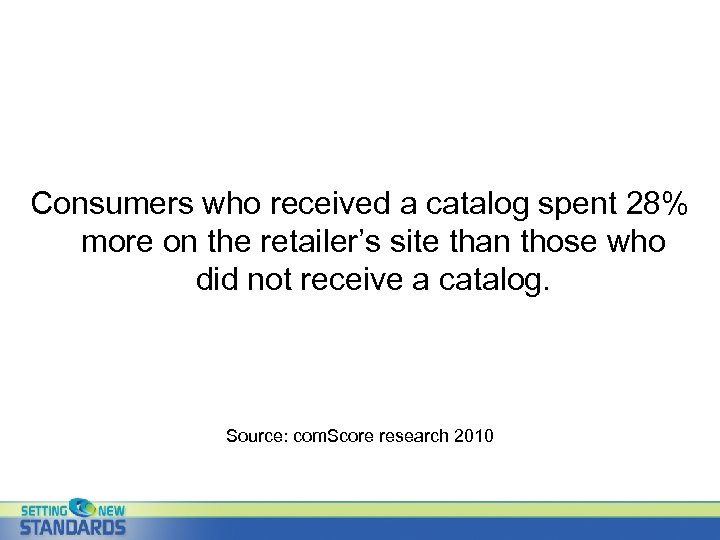 Consumers who received a catalog spent 28% more on the retailer’s site than those