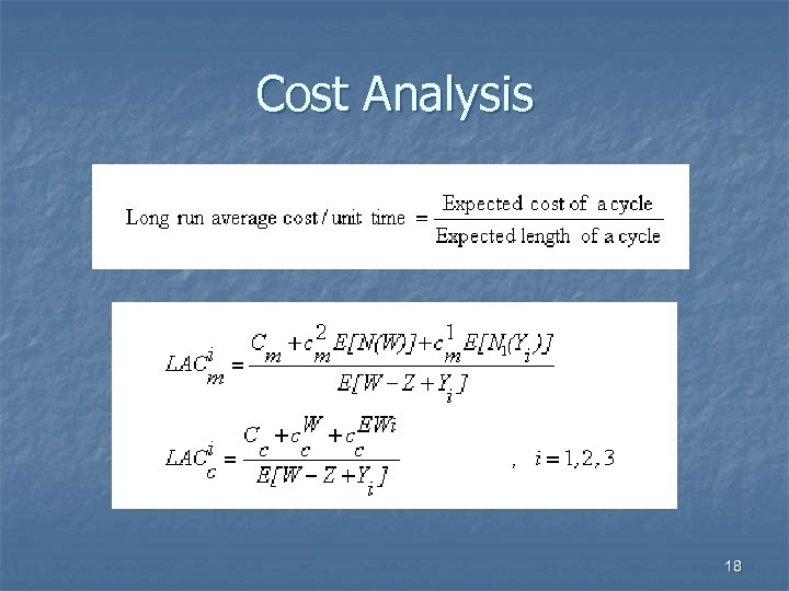 Cost Analysis 18 