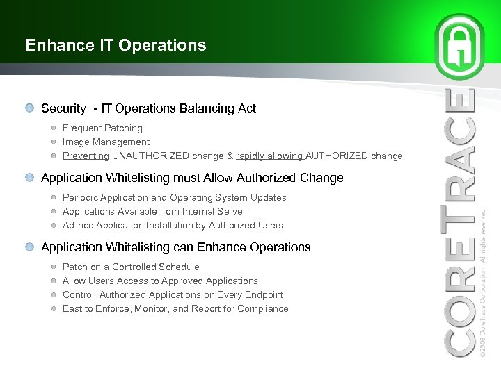 Enhance IT Operations Security - IT Operations Balancing Act Frequent Patching Image Management Preventing