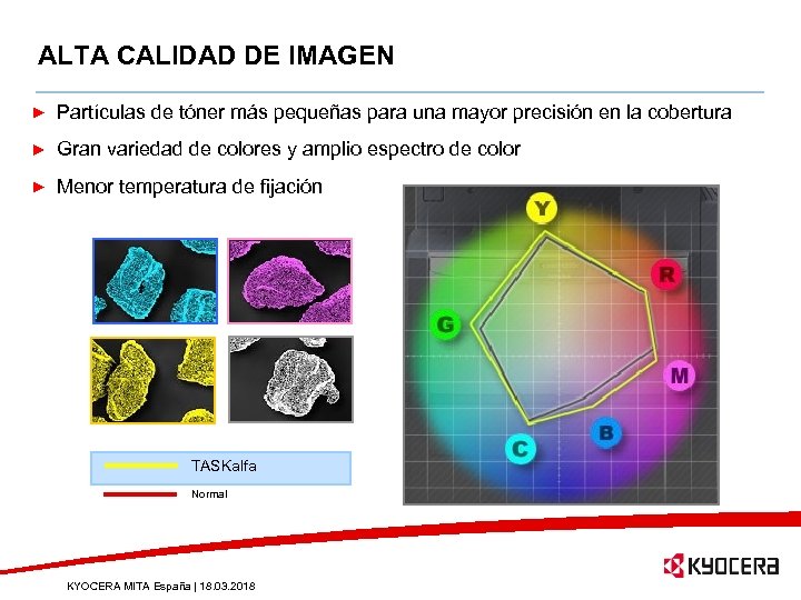 ALTA CALIDAD DE IMAGEN Partículas de tóner más pequeñas para una mayor precisión en