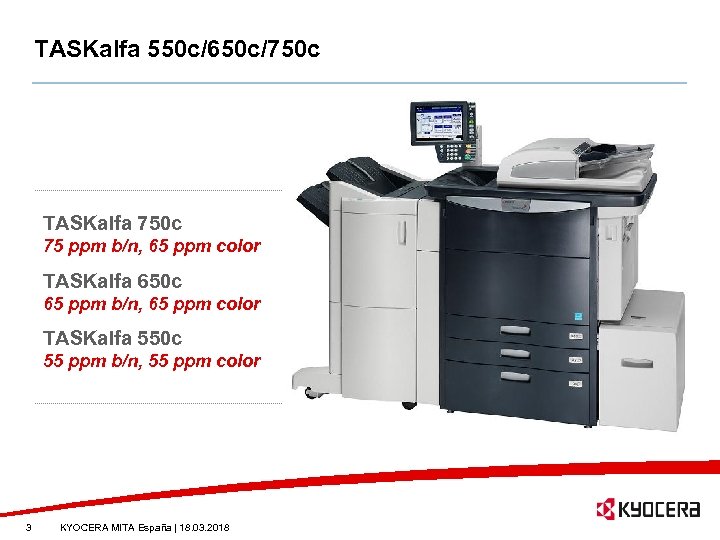 TASKalfa 550 c/650 c/750 c TASKalfa 750 c 75 ppm b/n, 65 ppm color