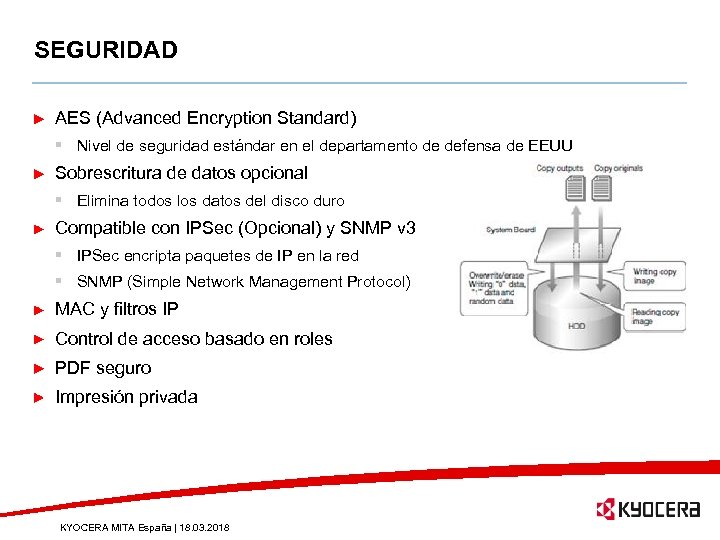 SEGURIDAD AES (Advanced Encryption Standard) § Nivel de seguridad estándar en el departamento de