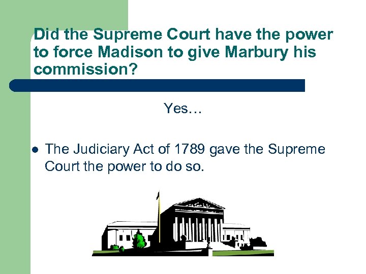 Did the Supreme Court have the power to force Madison to give Marbury his