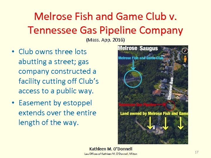 Melrose Fish and Game Club v. Tennessee Gas Pipeline Company (Mass. App. 2016) •