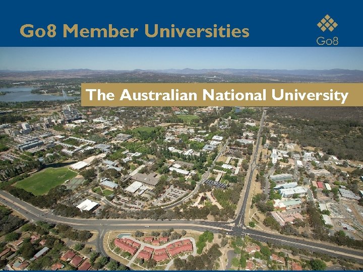 Go 8 Member Universities The Australian National University 