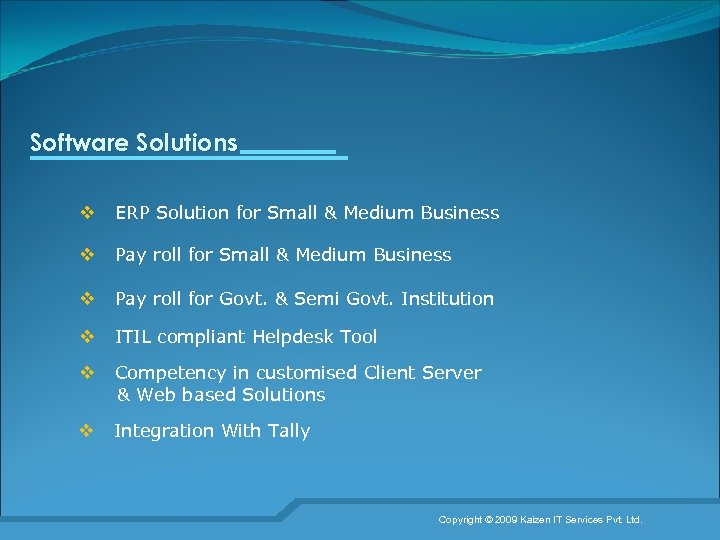 Software Solutions v ERP Solution for Small & Medium Business v Pay roll for