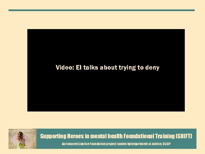 Video: EI talks about trying to deny Supporting Heroes in mental health Foundational Training
