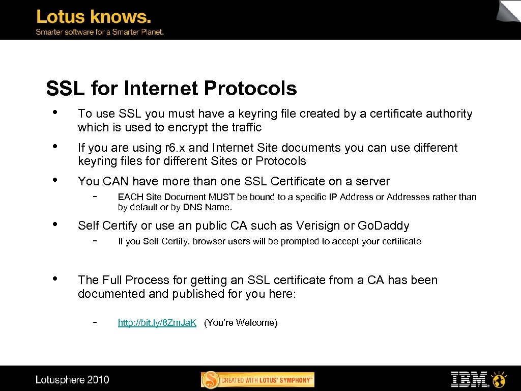 SSL for Internet Protocols • To use SSL you must have a keyring file