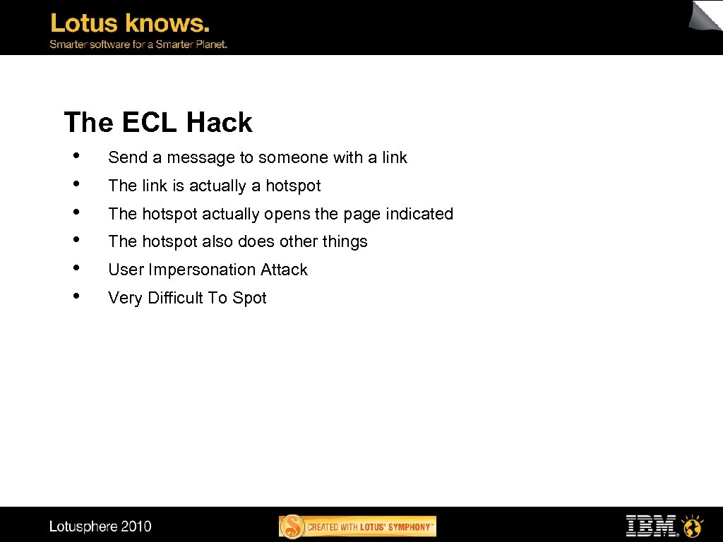 The ECL Hack • • • Send a message to someone with a link