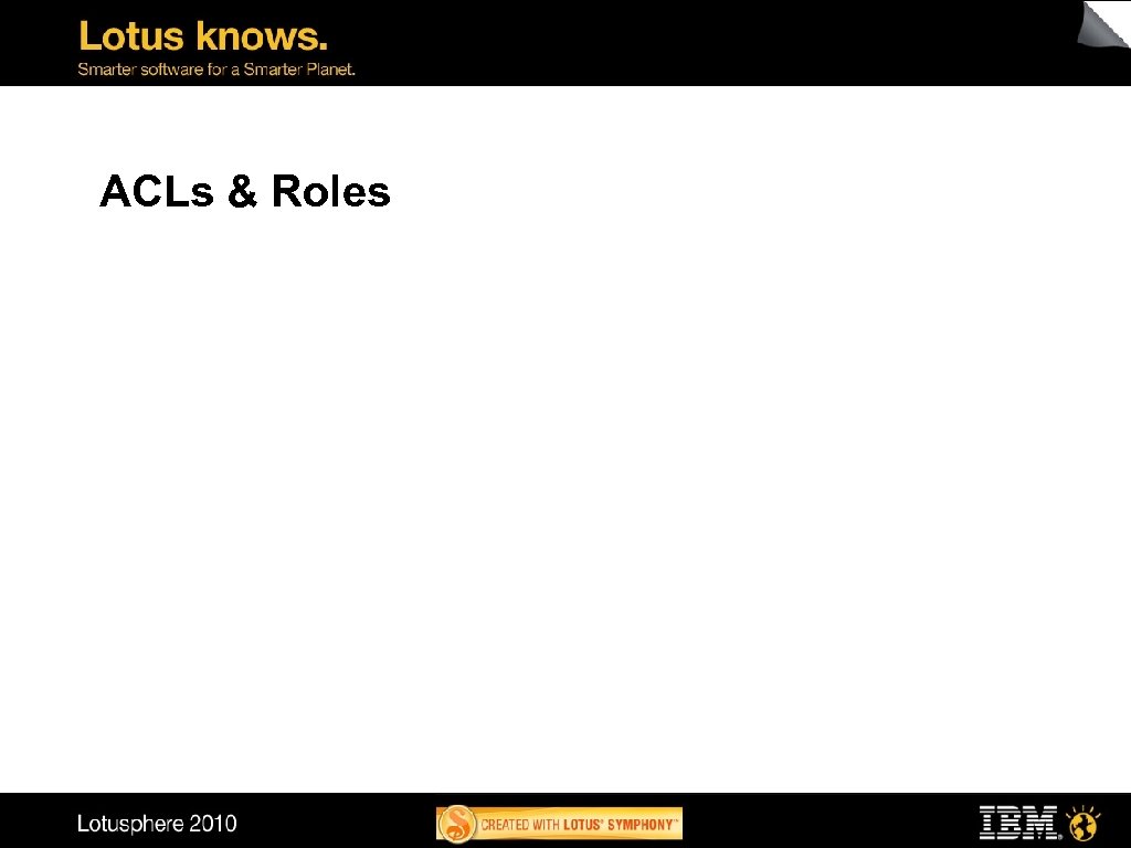 ACLs & Roles 