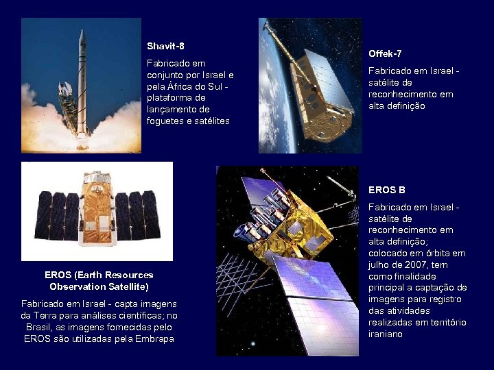 Shavit-8 Fabricado em conjunto por Israel e pela África do Sul - plataforma de