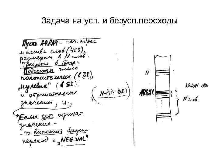 Задача на усл. и безусл. переходы 