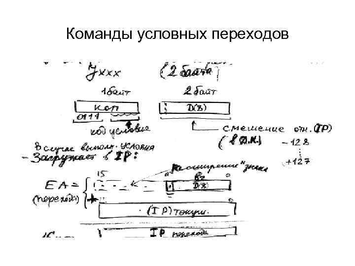 Команды условных переходов 