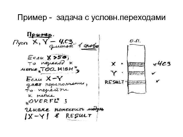 Пример - задача с условн. переходами 