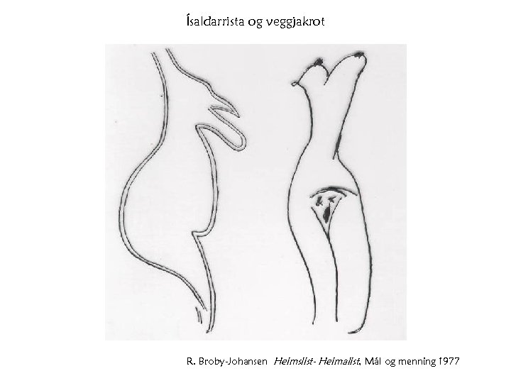 Ísaldarrista og veggjakrot R. Broby-Johansen Heimslist- Heimalist, Mál og menning 1977 