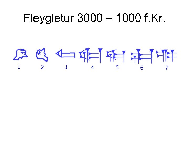 Fleygletur 3000 – 1000 f. Kr. 