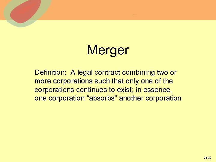 Merger Definition: A legal contract combining two or more corporations such that only one