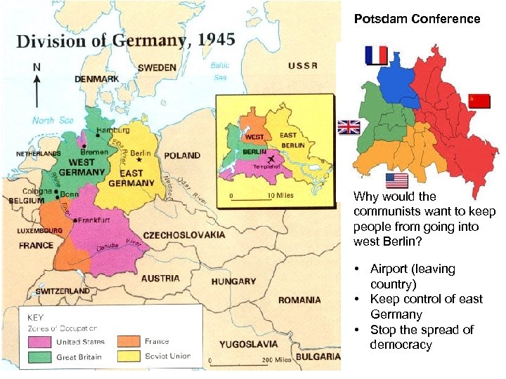 Potsdam Conference Why would the communists want to keep people from going into west