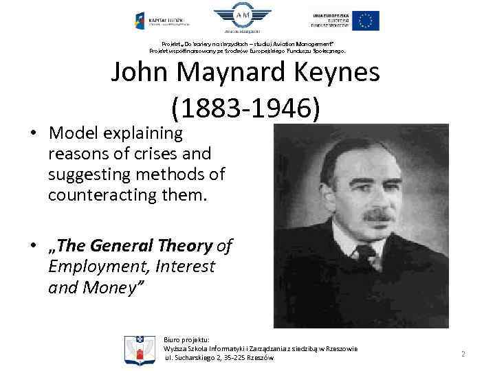 Projekt „Do kariery na skrzydłach – studiuj Aviation Management” Projekt współfinansowany ze środków Europejskiego