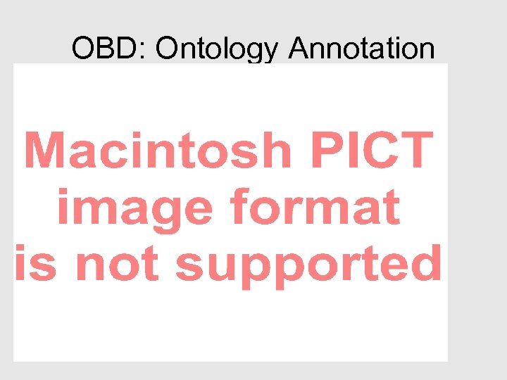 OBD: Ontology Annotation Database 