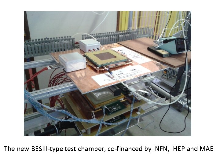 The new BESIII-type test chamber, co-financed by INFN, IHEP and MAE 