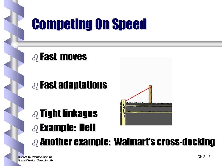 Competing On Speed b Fast moves b Fast adaptations b Tight linkages b Example: