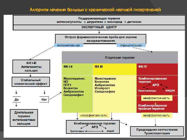 Алгоритм лечения больных с хронической леочной гипертензией 