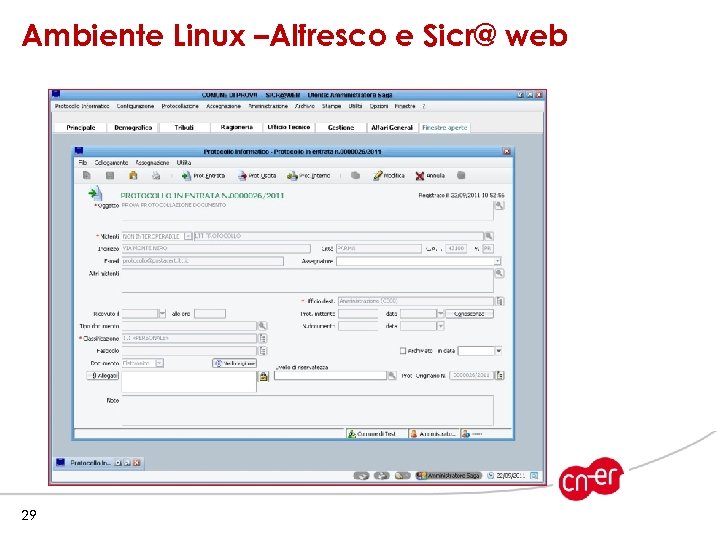 Ambiente Linux –Alfresco e Sicr@ web 29 