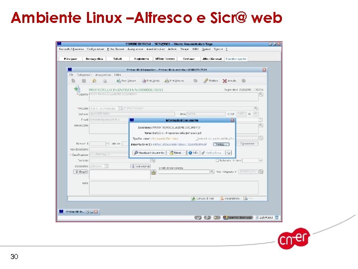 Ambiente Linux –Alfresco e Sicr@ web 30 