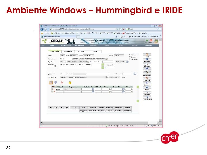 Ambiente Windows – Hummingbird e IRIDE 39 