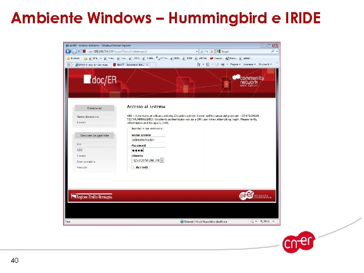 Ambiente Windows – Hummingbird e IRIDE 40 