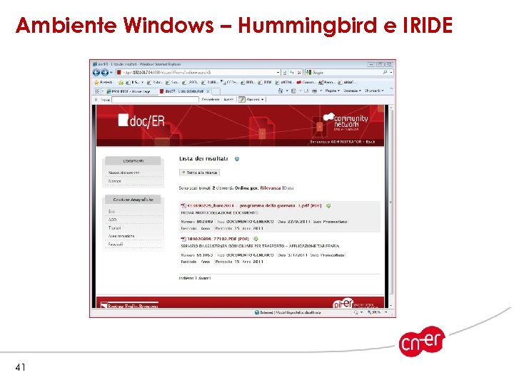 Ambiente Windows – Hummingbird e IRIDE 41 