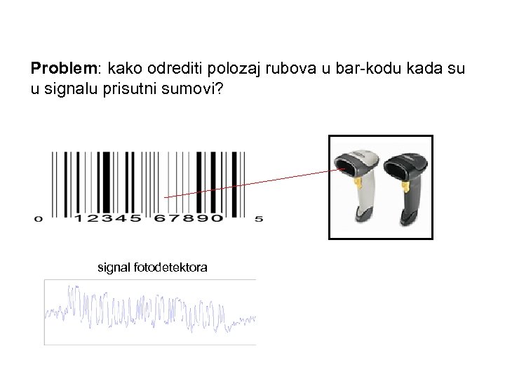 Problem: kako odrediti polozaj rubova u bar-kodu kada su u signalu prisutni sumovi? signal