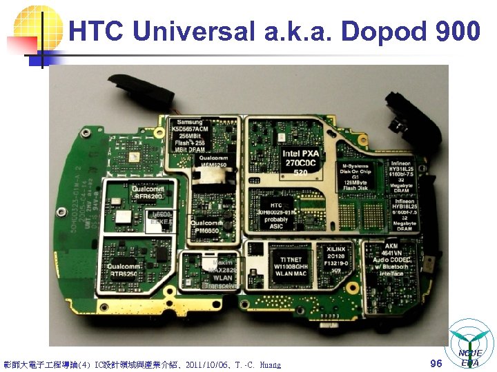 HTC Universal a. k. a. Dopod 900 彰師大電子 程導論(4) IC設計領域與產業介紹, 2011/10/06, T. -C. Huang