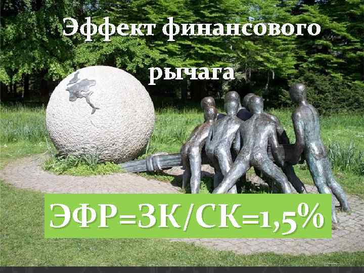 Эффект финансового рычага ЭФР=ЗК/СК=1, 5% 