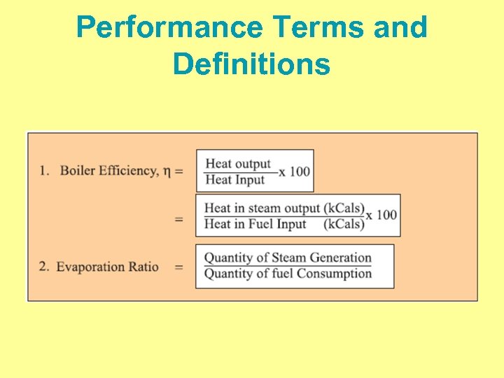 Performance Terms and Definitions 