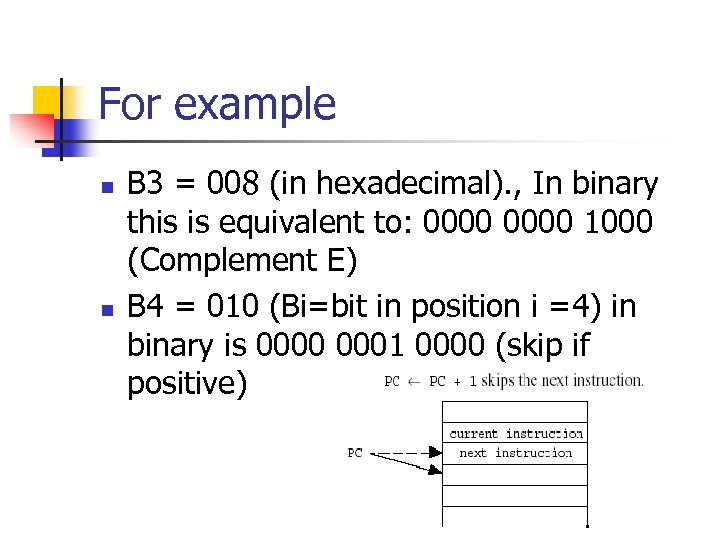 For example n n B 3 = 008 (in hexadecimal). , In binary this