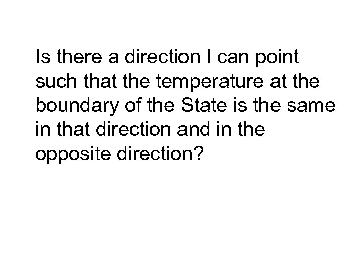 Is there a direction I can point such that the temperature at the boundary