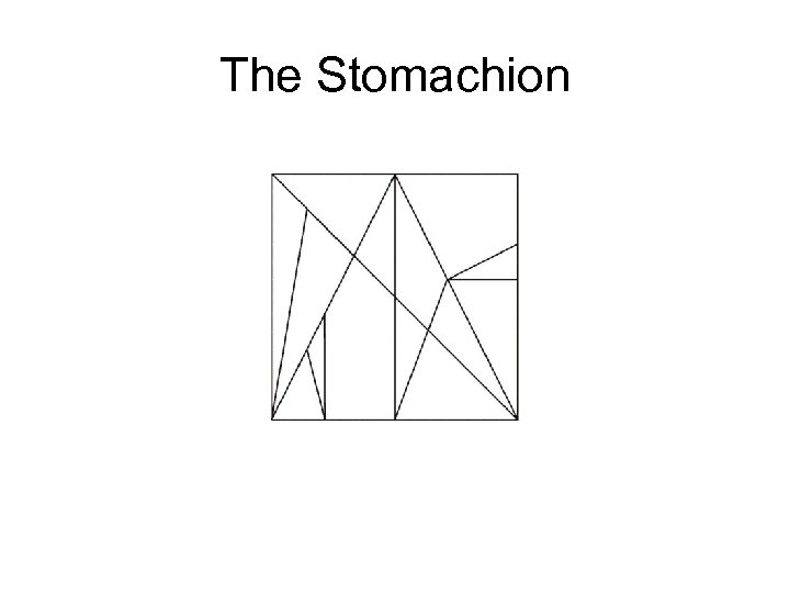 The Stomachion 