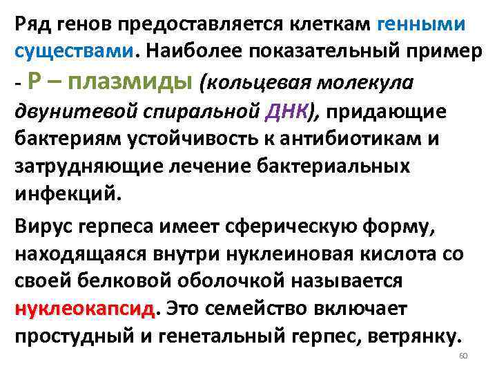 Ряд генов предоставляется клеткам генными существами. Наиболее показательный пример Р – плазмиды (кольцевая молекула