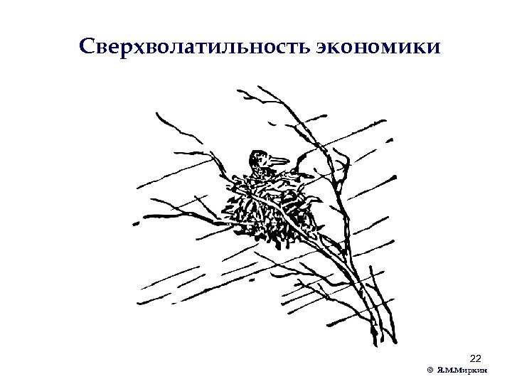 Сверхволатильность экономики 22 © Я. М. Миркин 