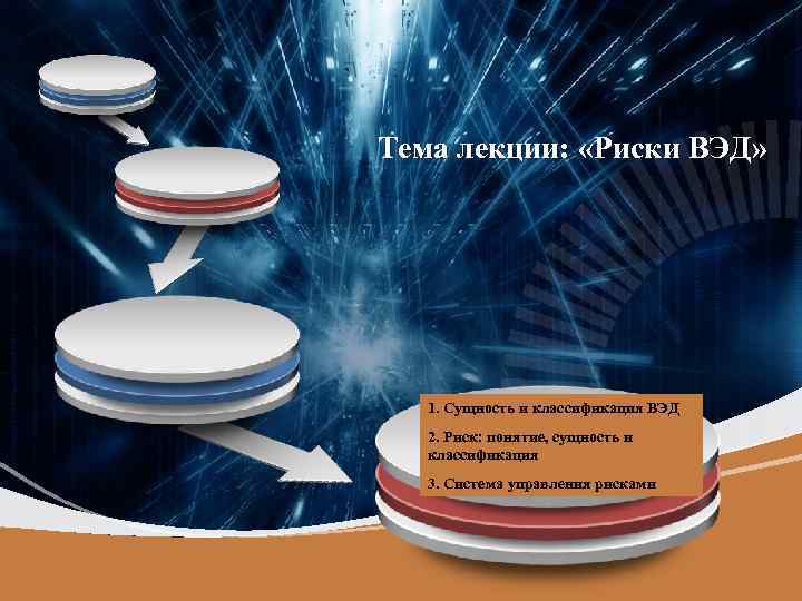 Тема лекции: «Риски ВЭД» 1. Сущность и классификация ВЭД Company LOGO 2. Риск: понятие,